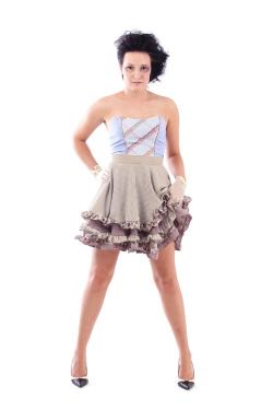Renz Bustier (Denim Crosshatch)